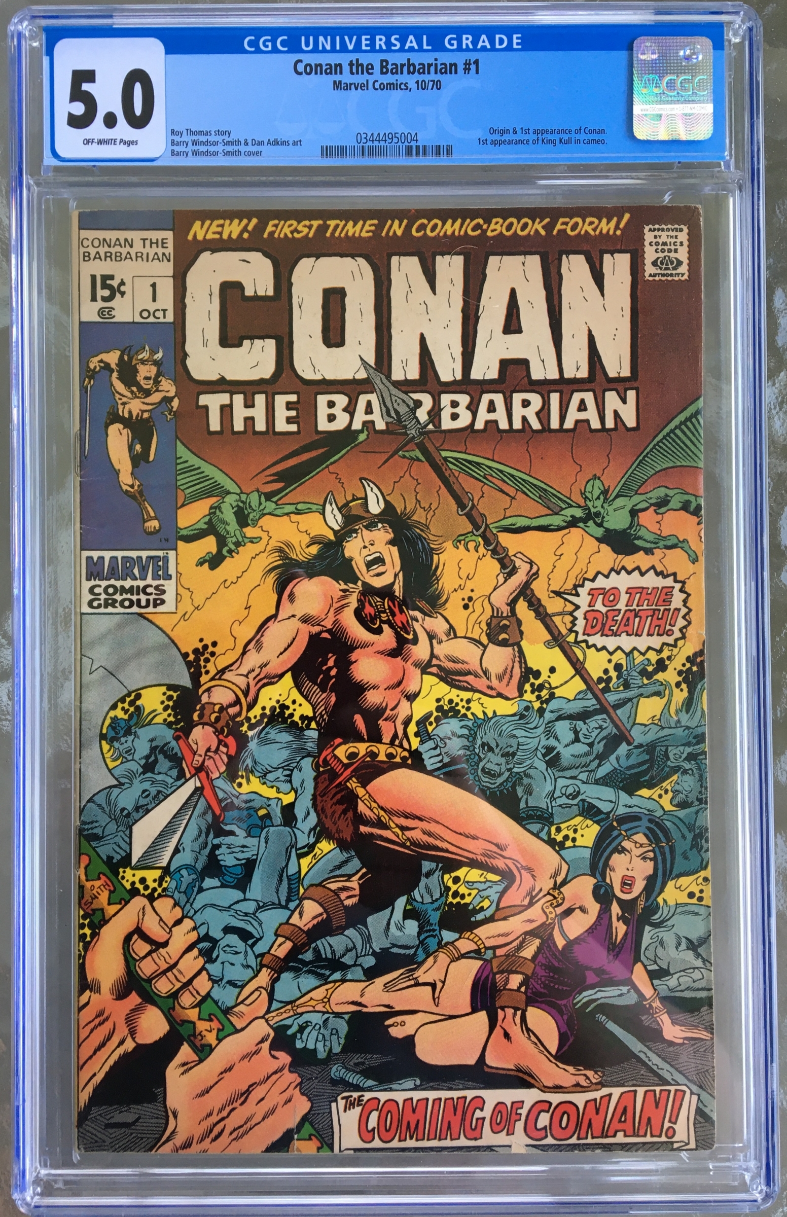 Conan The Barbarian #1 CGC 5.0 ow