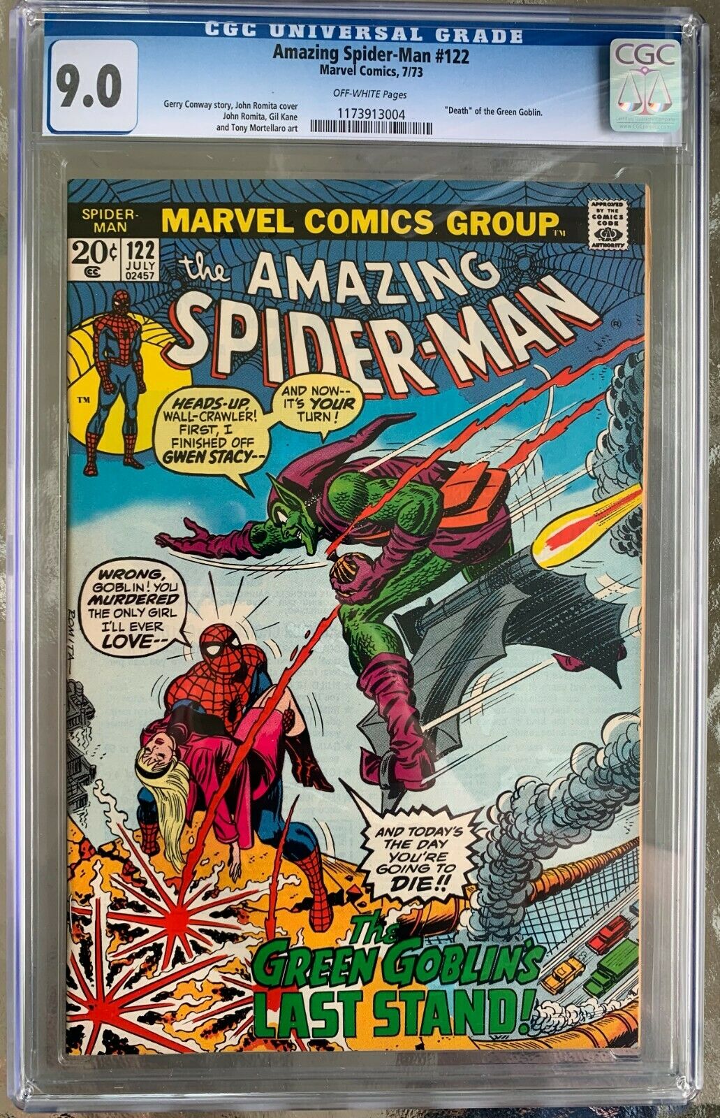 Amazing Spider-Man #122 CGC 9.0 ow