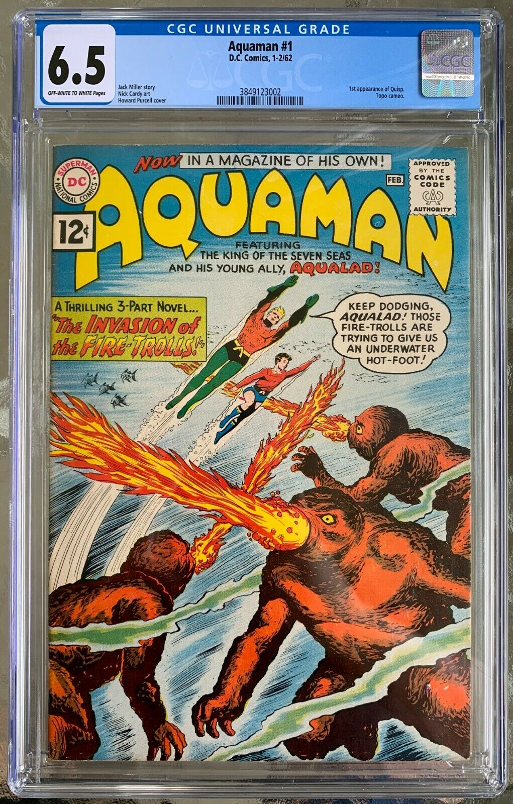 Aquaman #1 CGC 6.5 ow/w