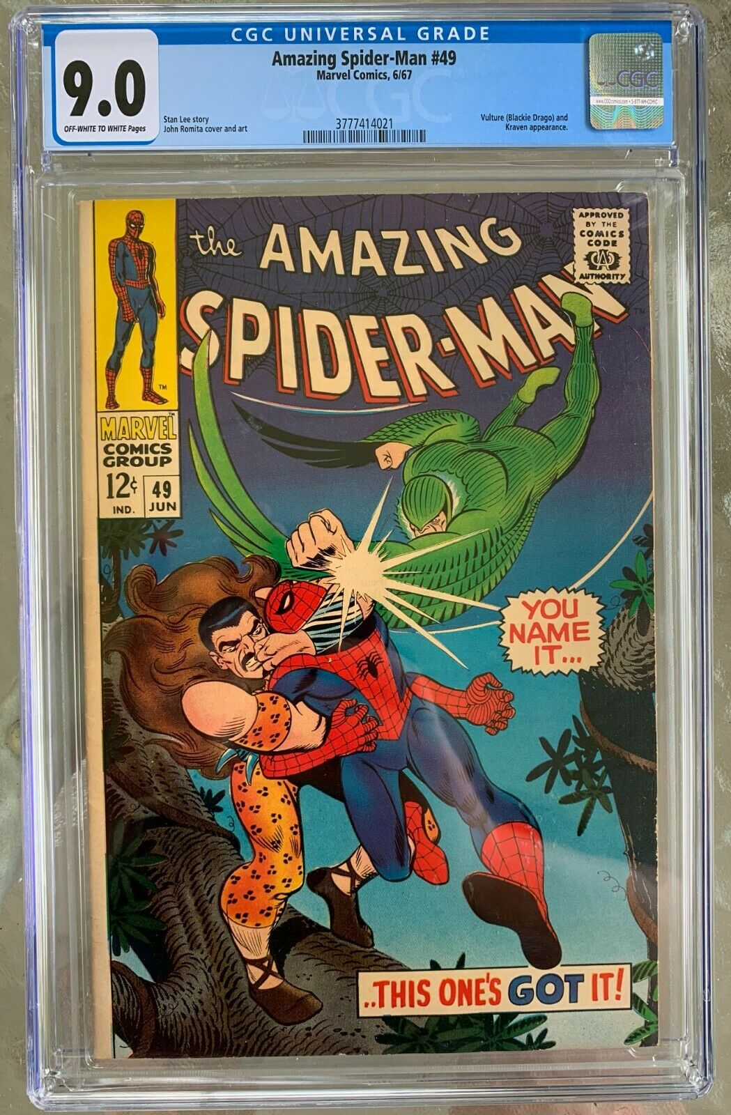 Amazing Spider-Man #49 CGC 9.0 ow/w