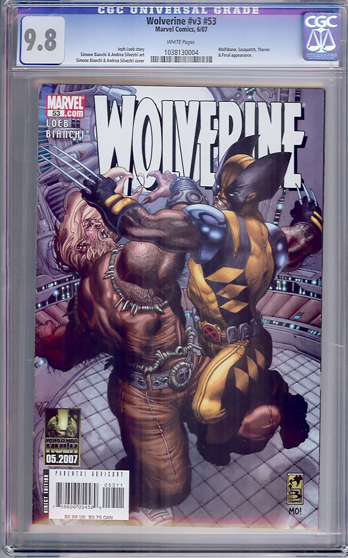 Wolverine Vol 3 #53 CGC 9.8 w