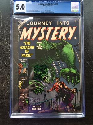 Journey Into Mystery #10 CGC 5.0 ow/w