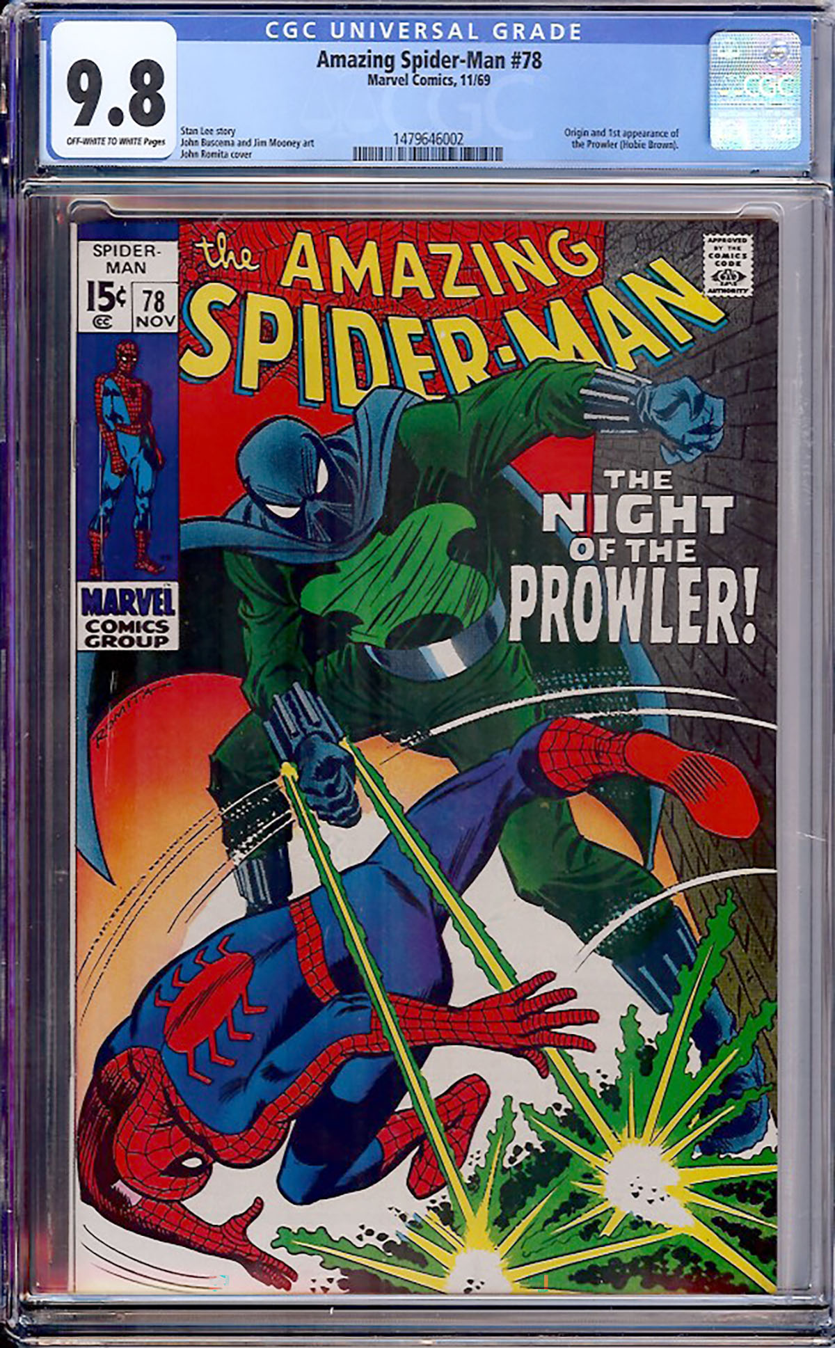 Amazing Spider-Man #78 CGC 9.8 ow/w