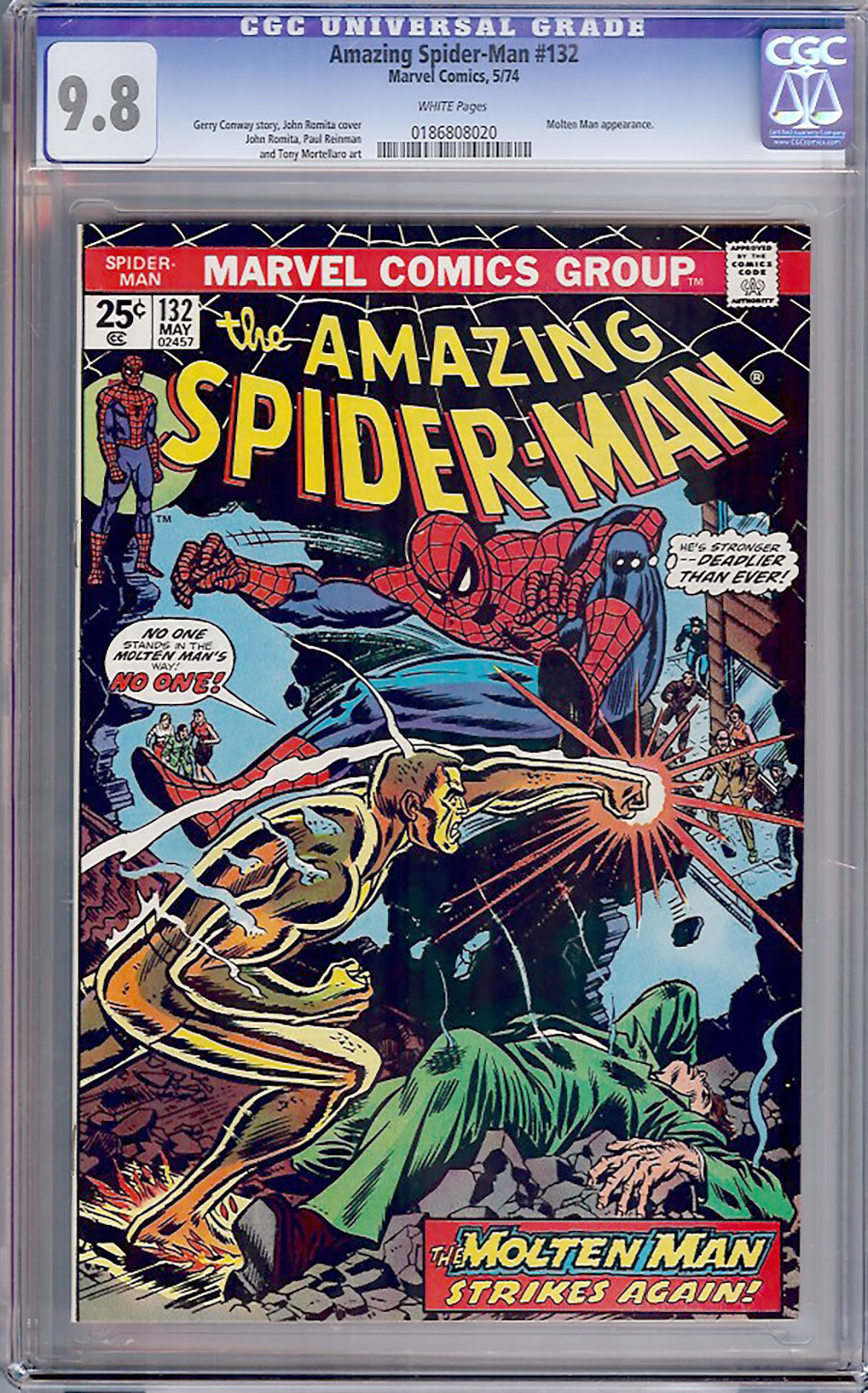 Amazing Spider-Man #132 CGC 9.8 w