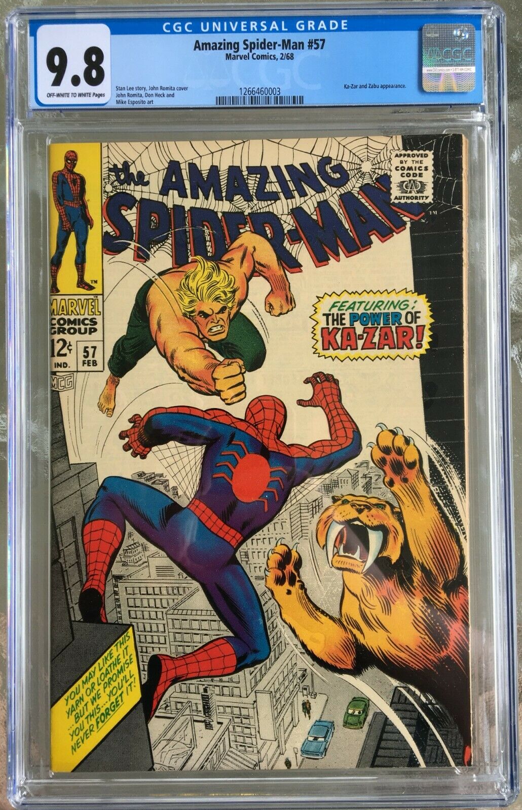 Amazing Spider-Man #57 CGC 9.8 ow/w