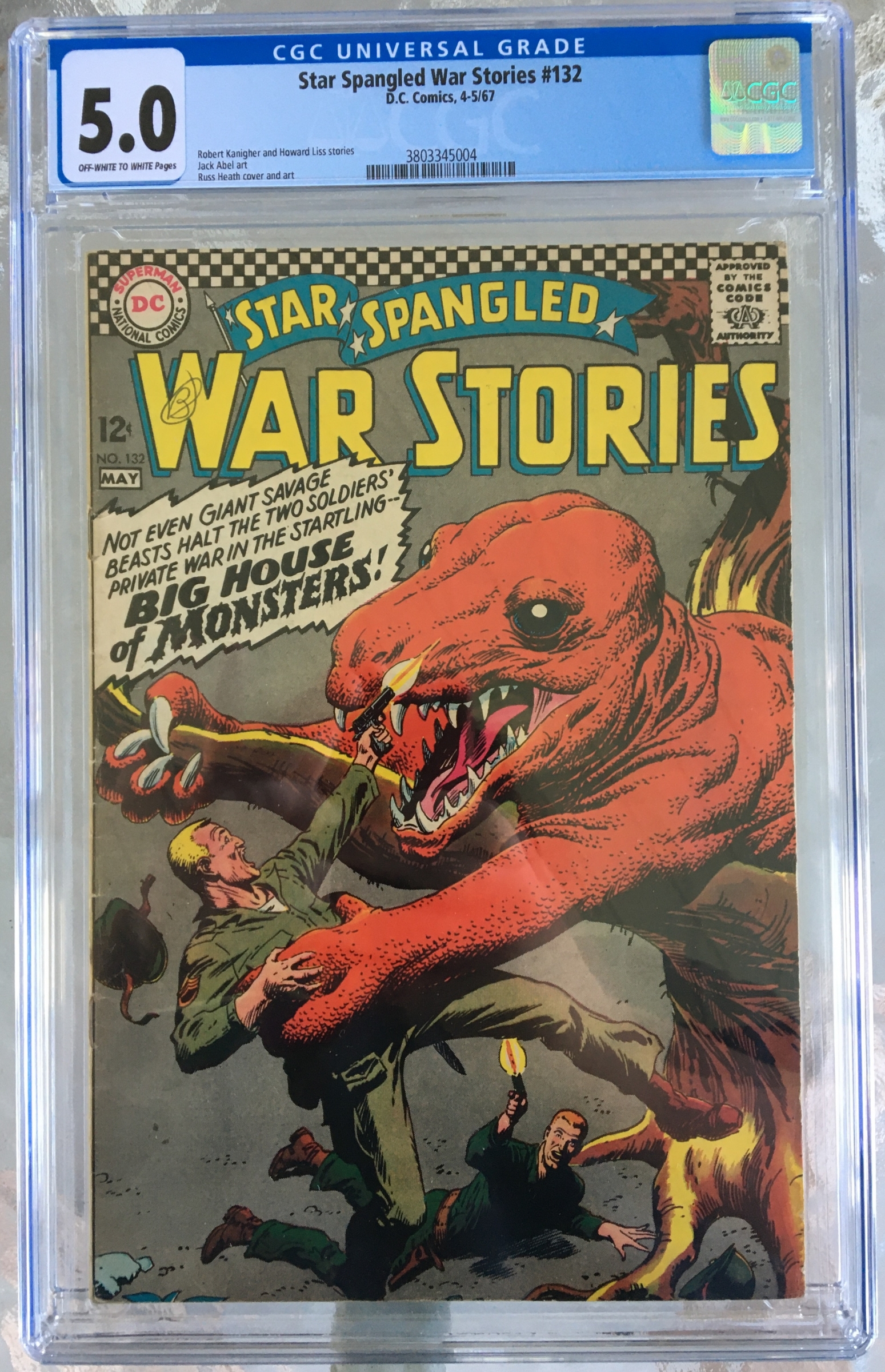 Star Spangled War Stories #132 CGC 5.0 ow/w