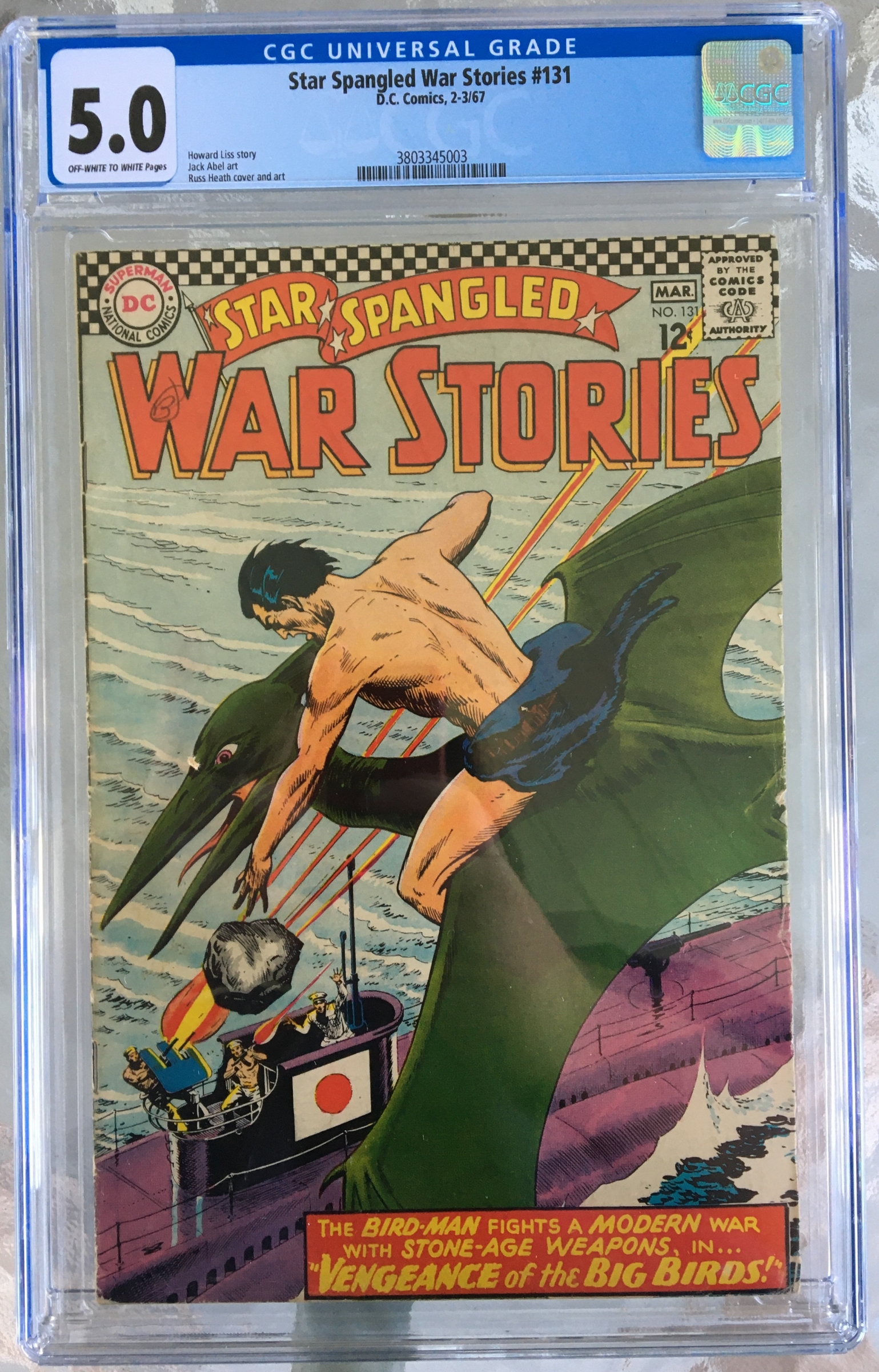 Star Spangled War Stories #131 CGC 5.0 ow/w