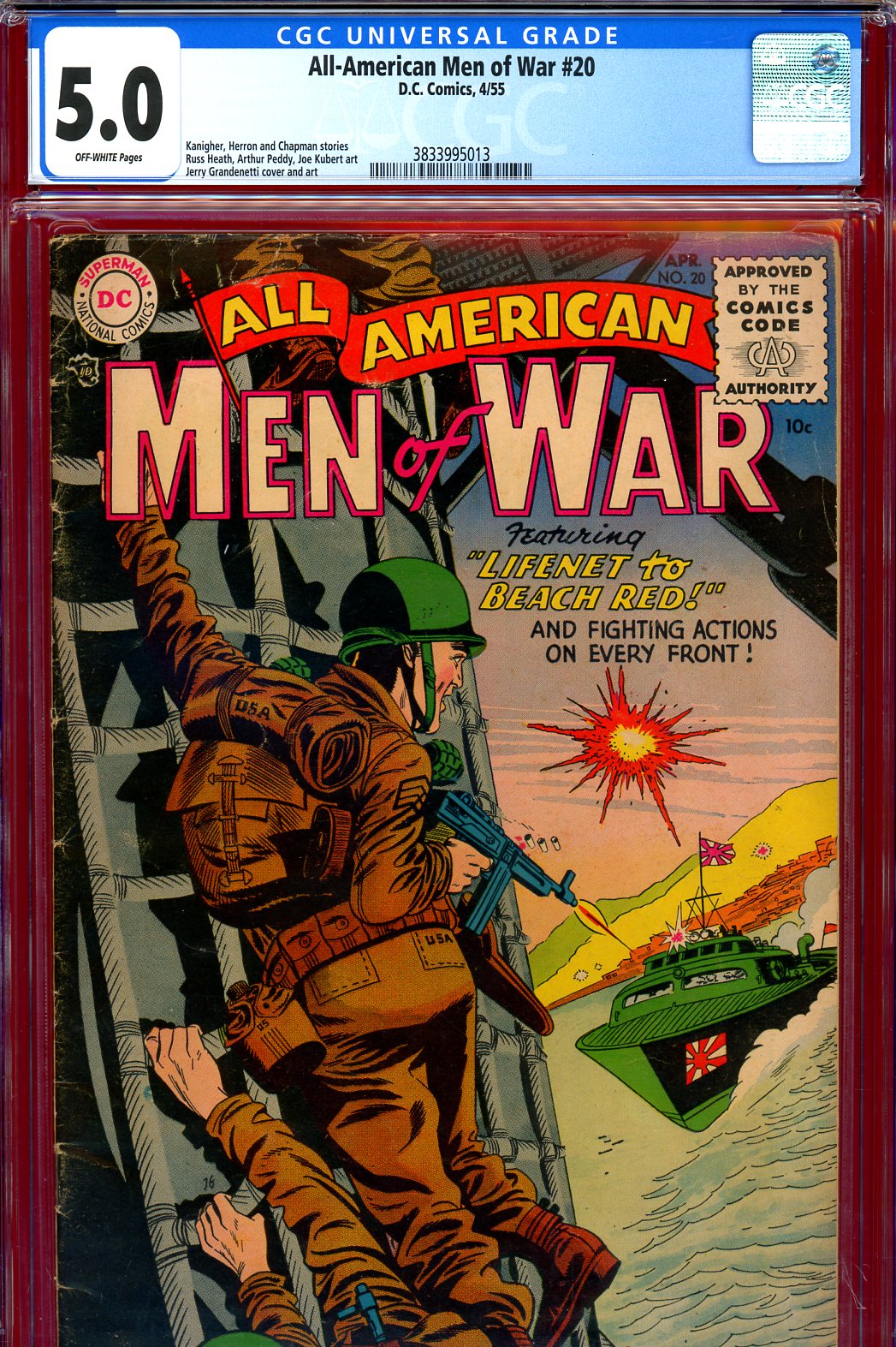 All-American Men of War #20 CGC 5.0 ow