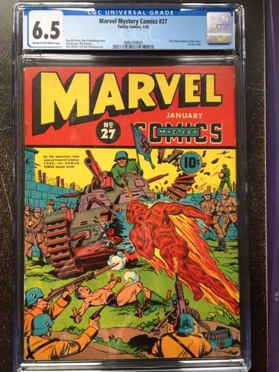 Marvel Mystery Comics #27 CGC 6.5 cr/ow