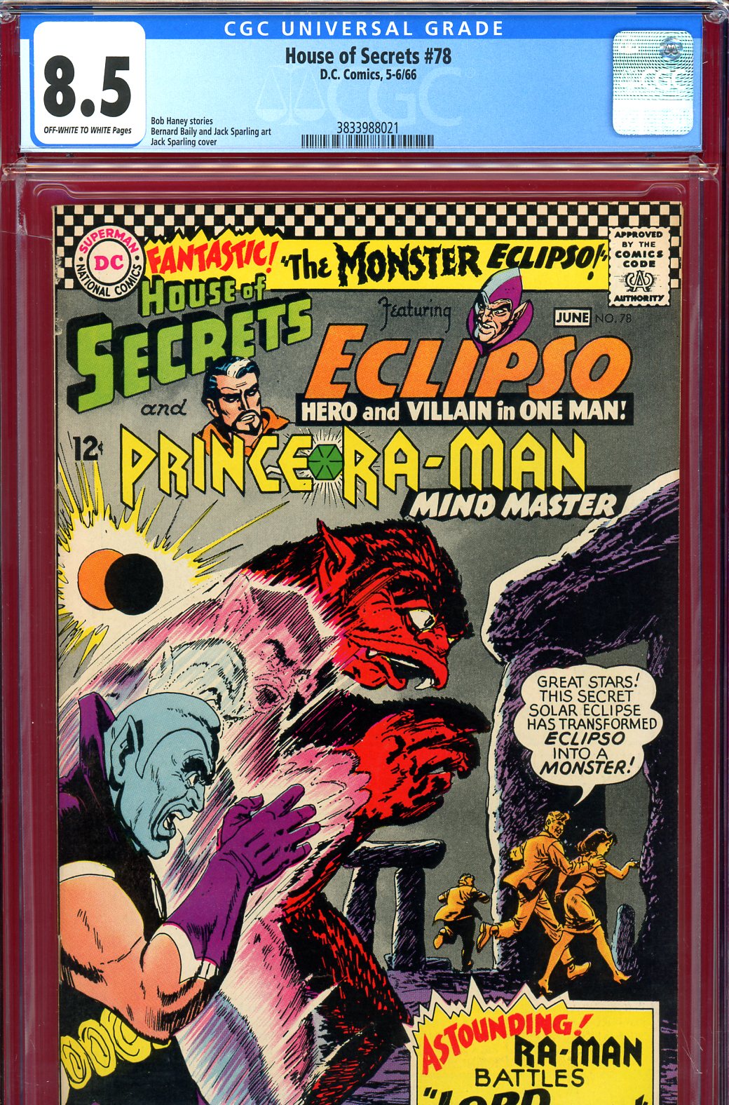 House of Secrets #78 CGC 8.5 ow/w