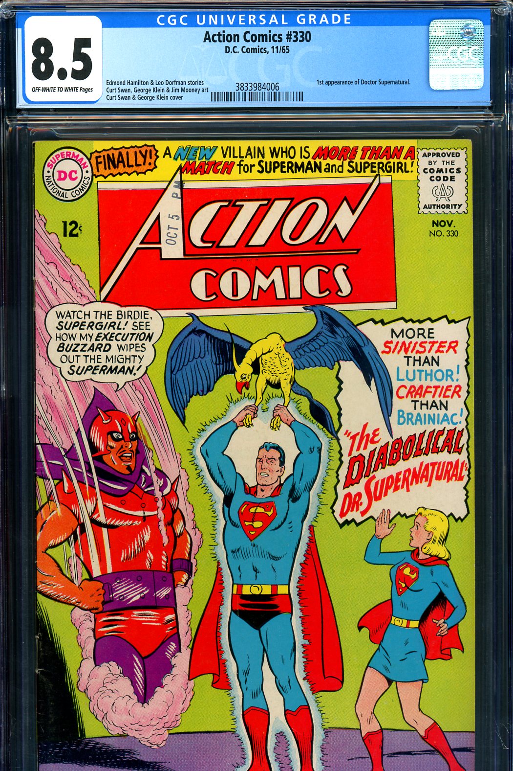 Action Comics #330 CGC 8.5 ow/w