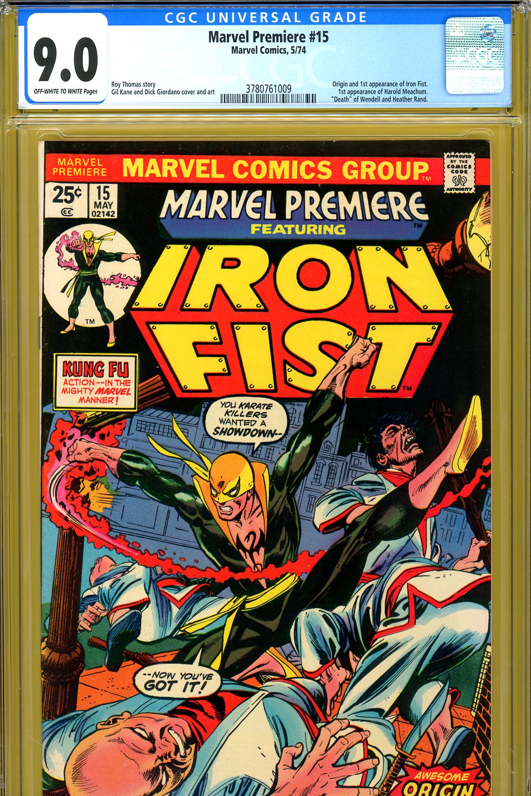 Marvel Premiere #15 CGC 9.0 ow/w