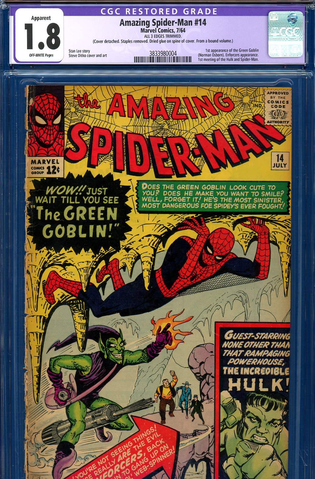 Amazing Spider-Man #14 CGC 1.8 ow