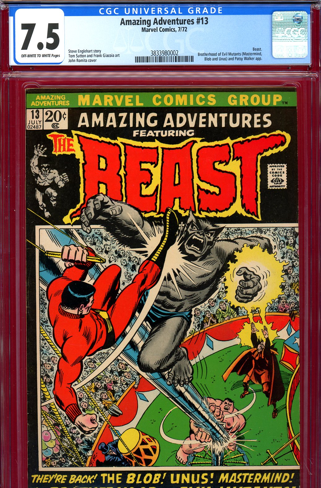 Amazing Adventures #13 CGC 7.5 ow/w