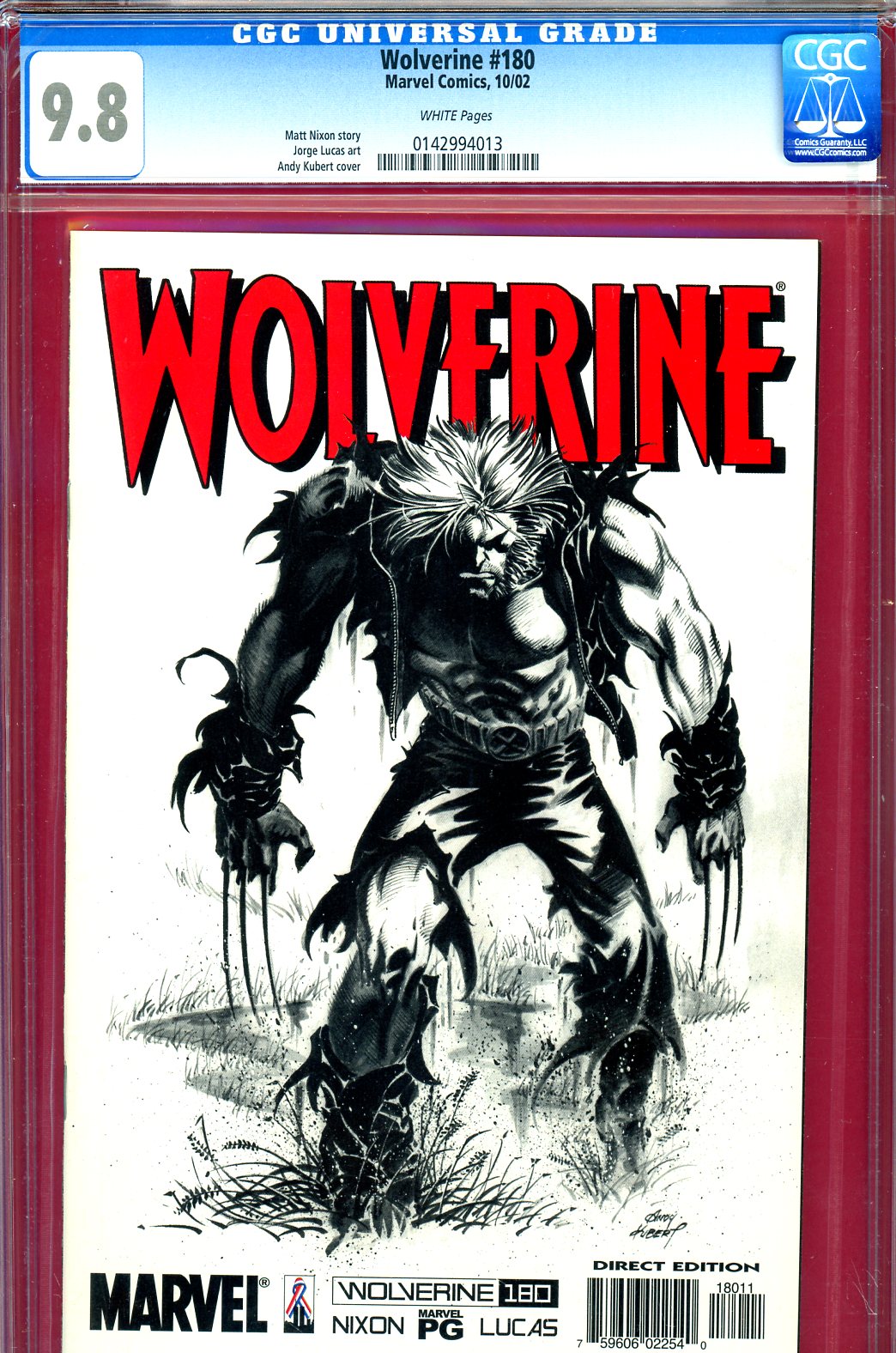 Wolverine #180 CGC 9.8 w