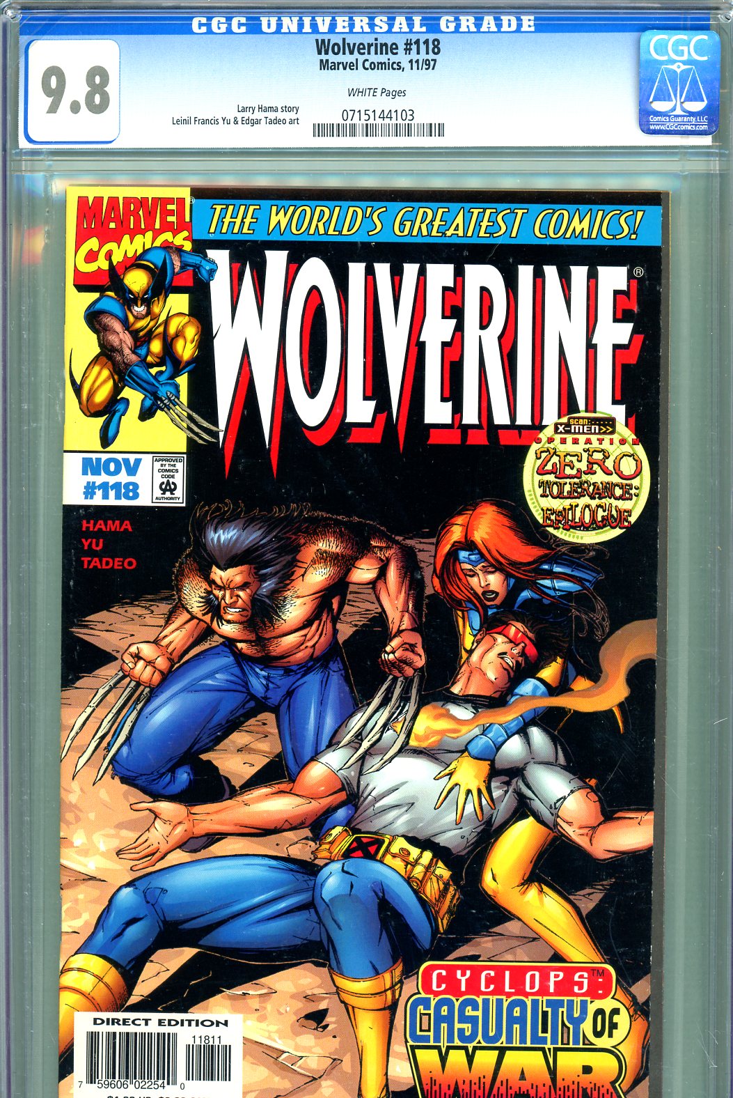 Wolverine #118 CGC 9.8 w