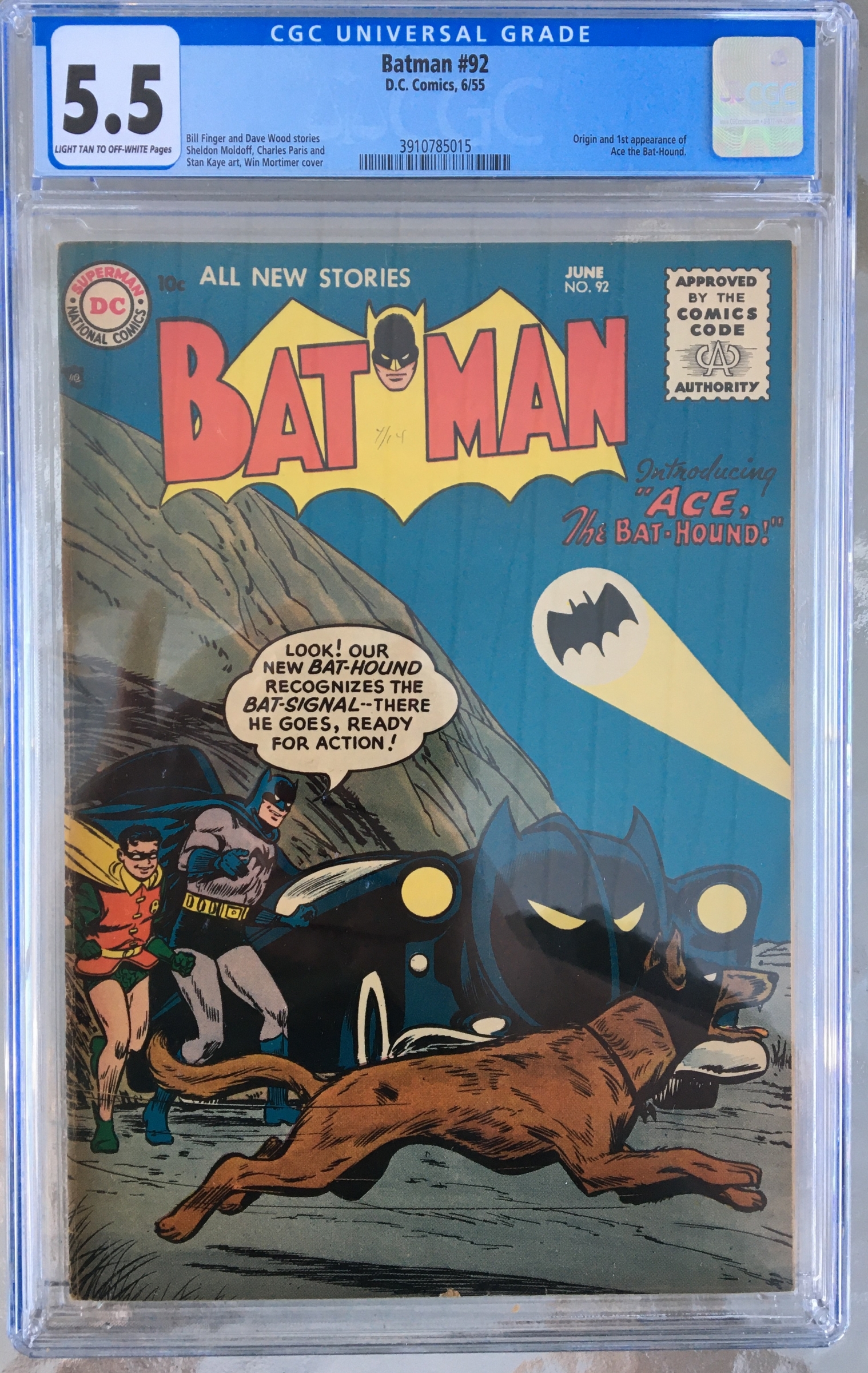 Batman #92 CGC 5.5 lt/ow