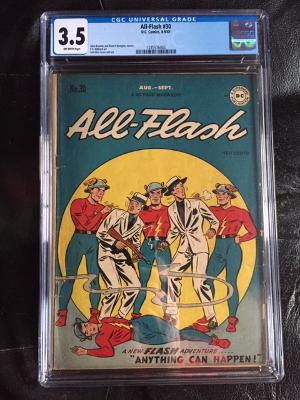 All-Flash #30 CGC 3.5 ow