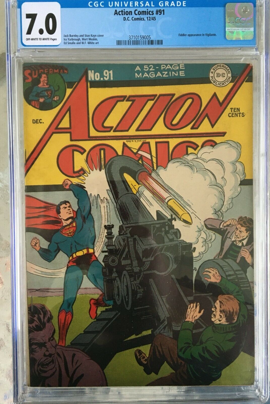 Action Comics #91 CGC 7.0 ow/w