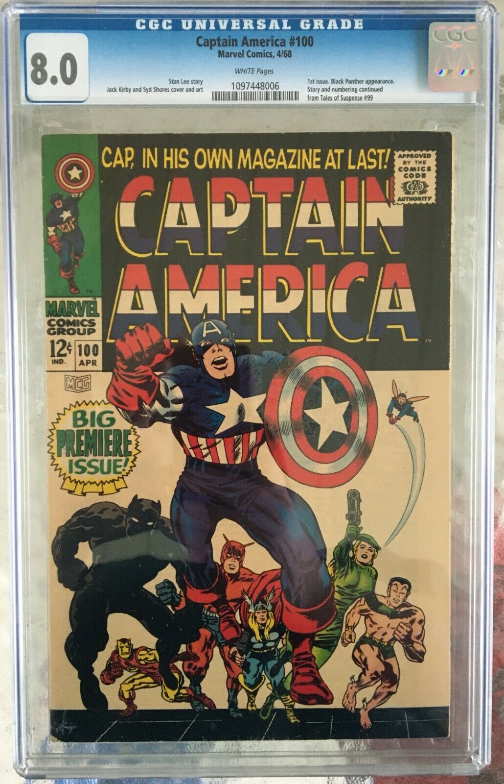 Captain America #100 CGC 8.0 w