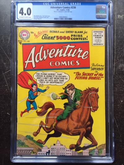 Adventure Comics #230 CGC 4.0 ow/w