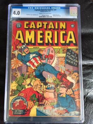 Captain America Comics #24 CGC 4.0 cr/ow