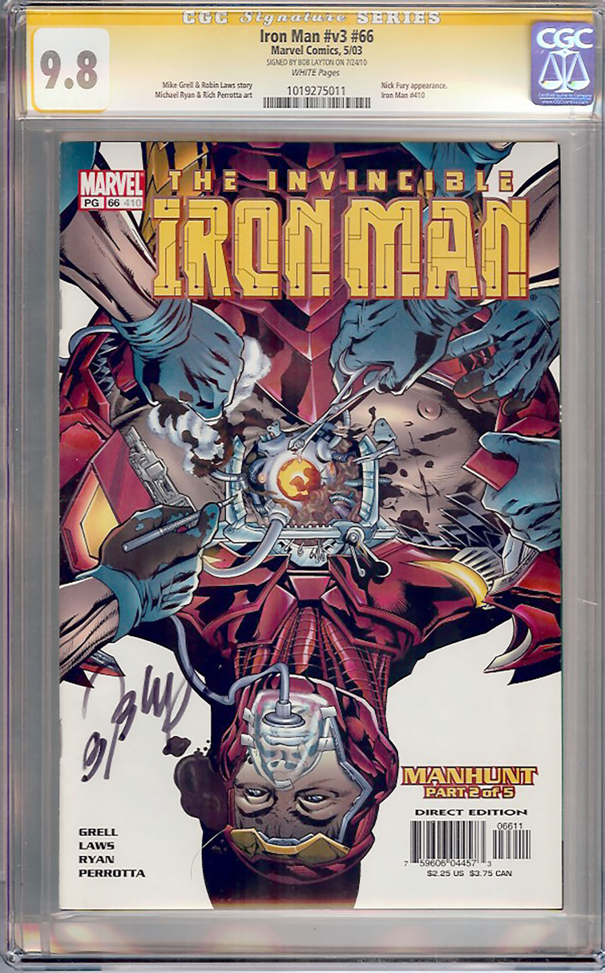 Iron Man Vol 3 #66 CGC 9.8 w CGC Signature SERIES