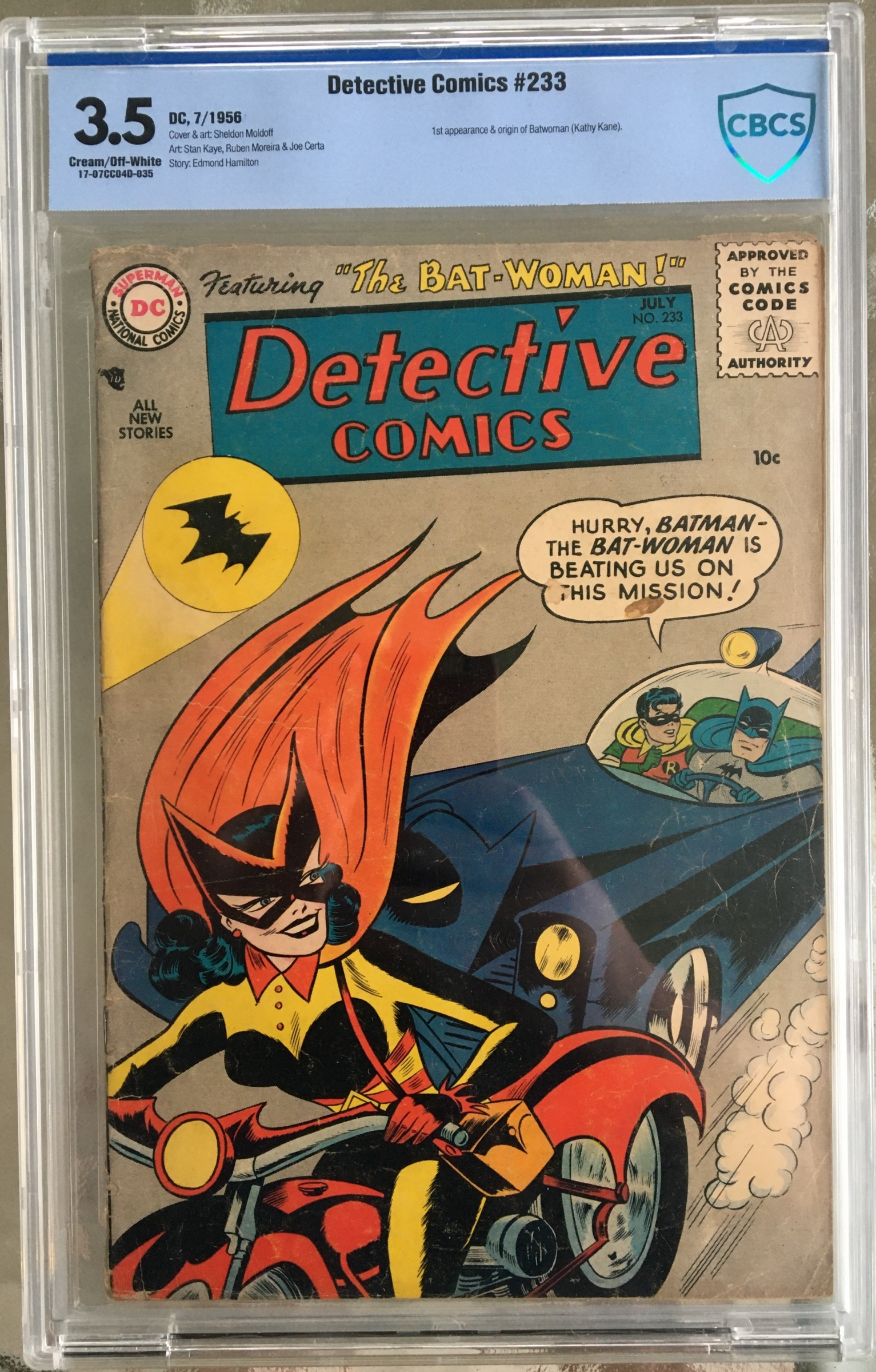 Detective Comics #233 CBCS 3.5 cr/ow