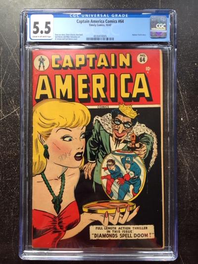 Captain America Comics #64 CGC 5.5 cr/ow