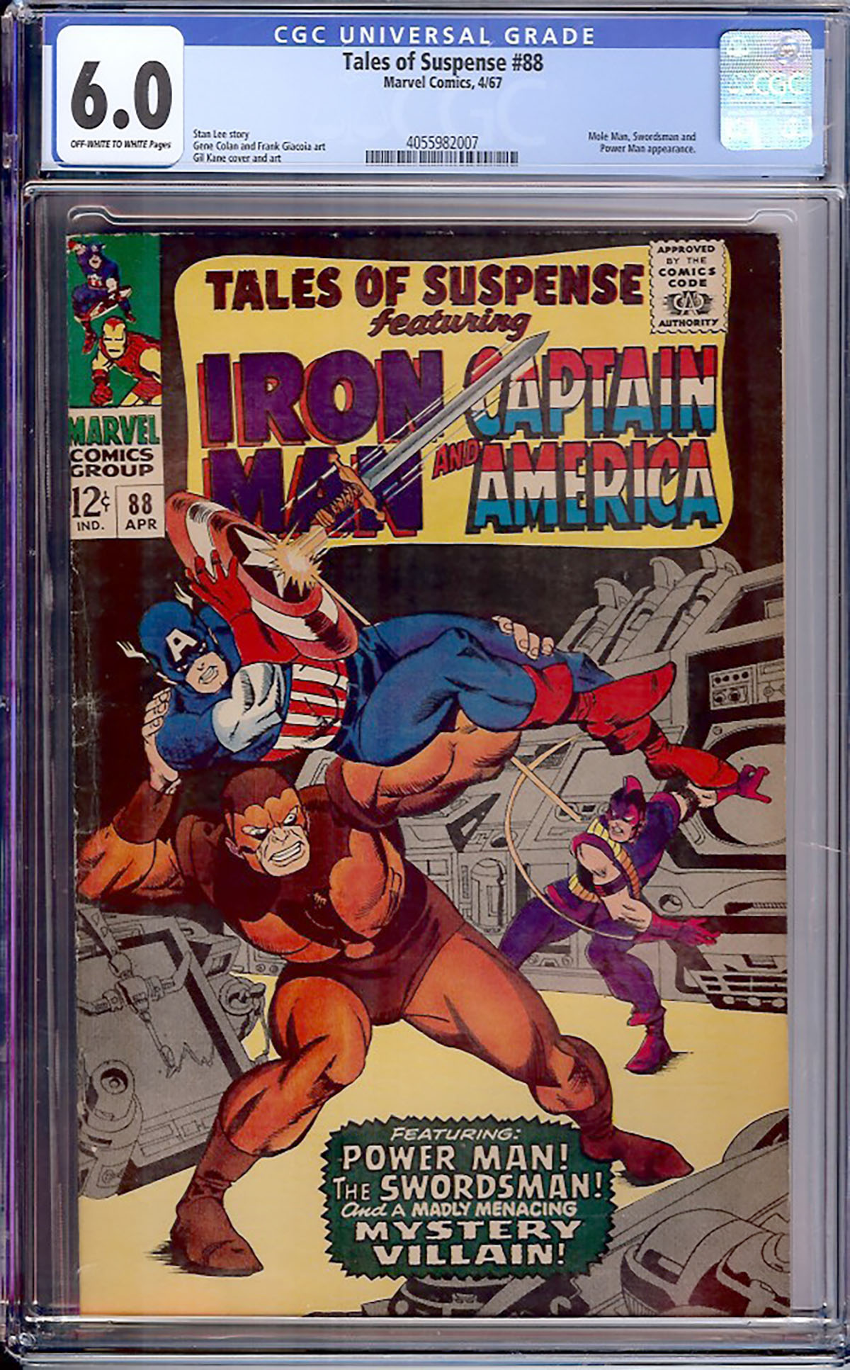 Tales of Suspense #88 CGC 6.0 ow/w
