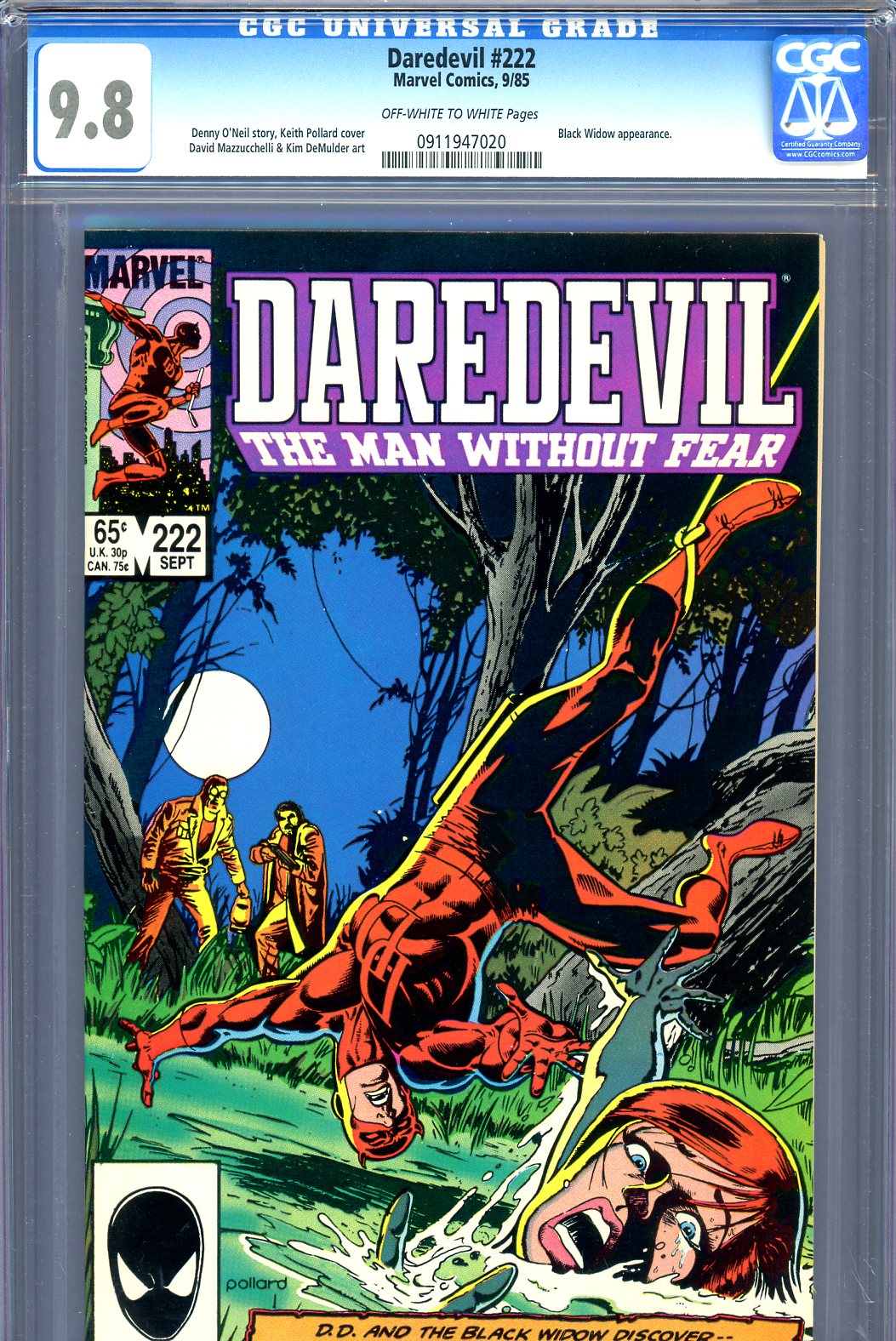Daredevil #222 CGC 9.8 ow/w