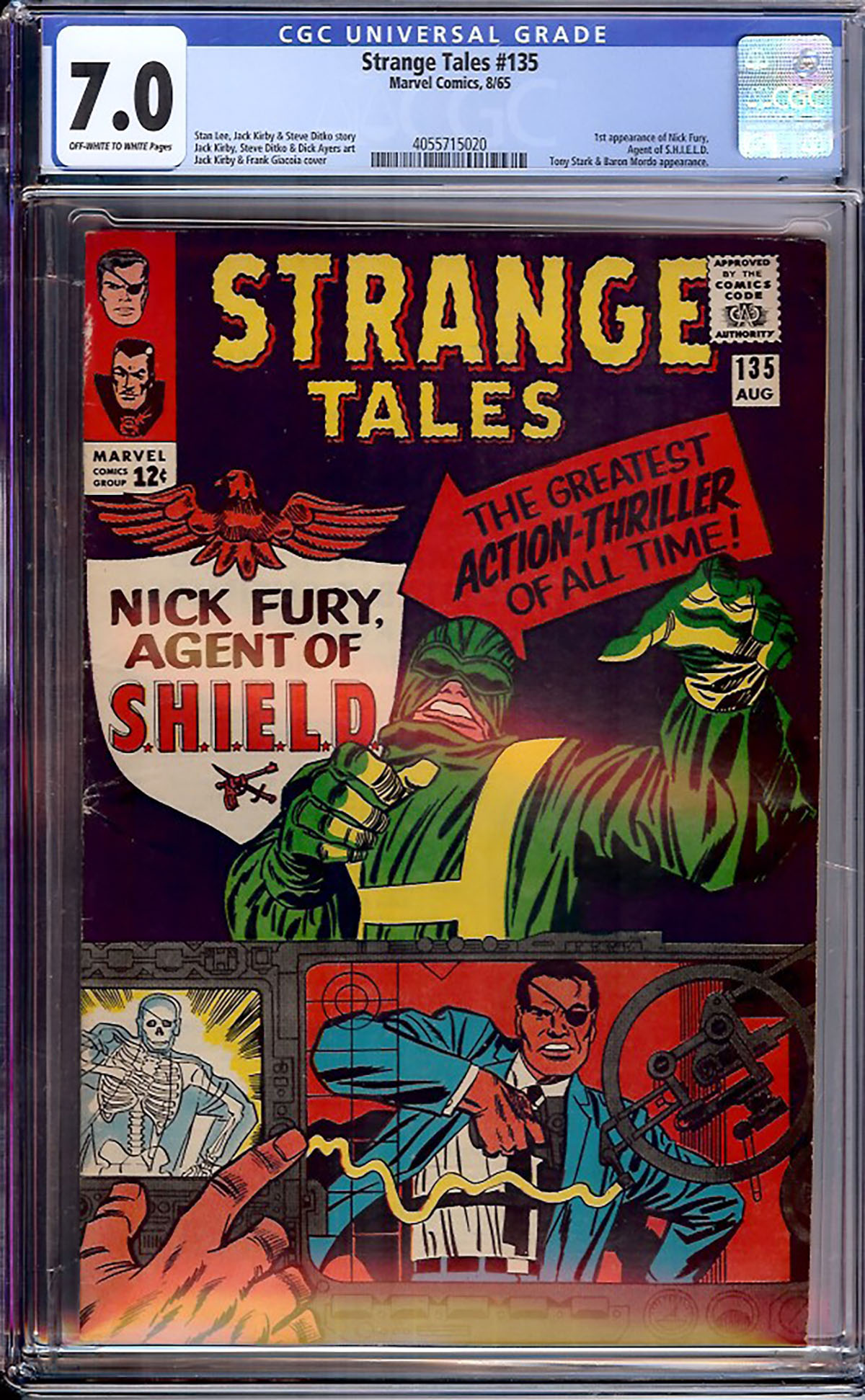 Strange Tales #135 CGC 7.0 ow/w