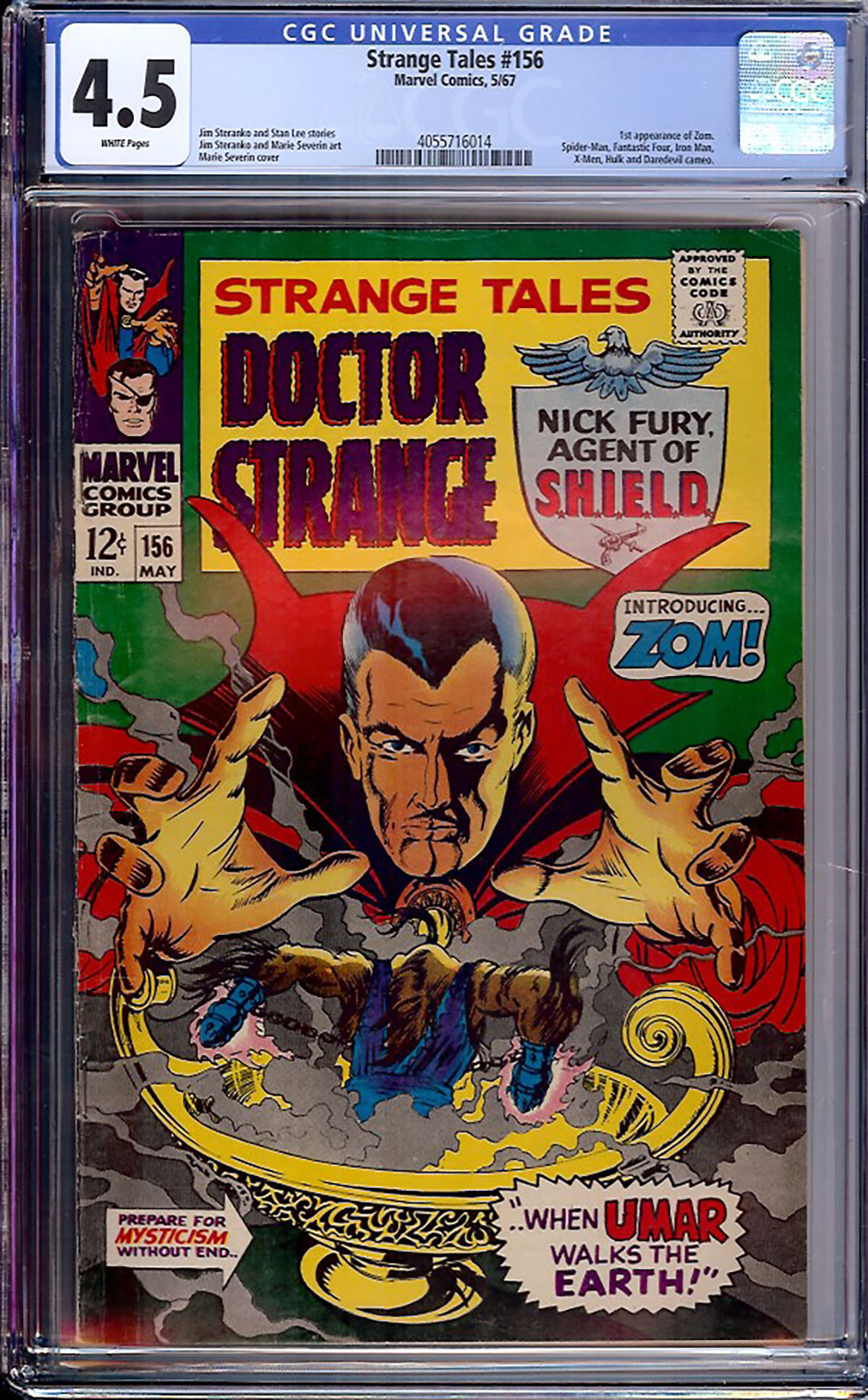 Strange Tales #156 CGC 4.5 w