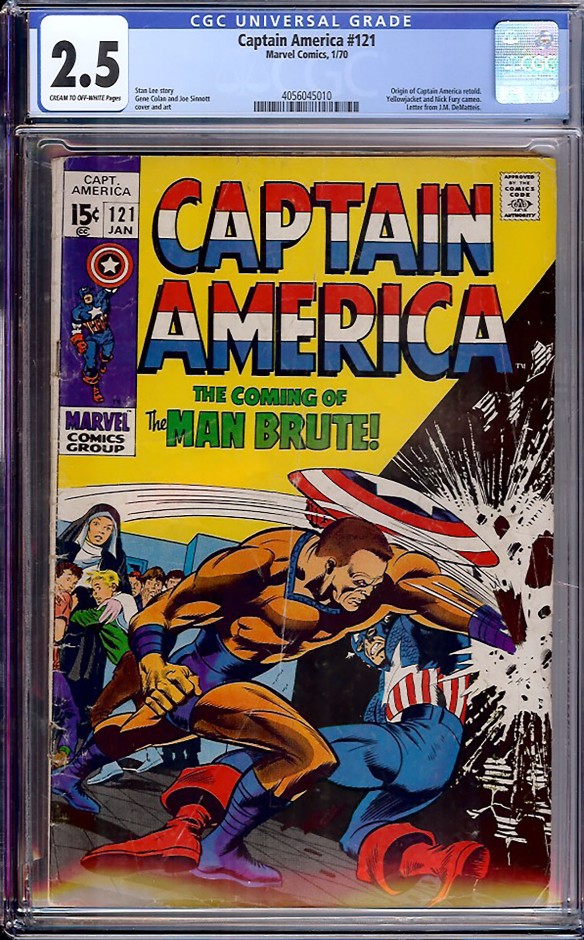 Captain America #121 CGC 2.5 cr/ow