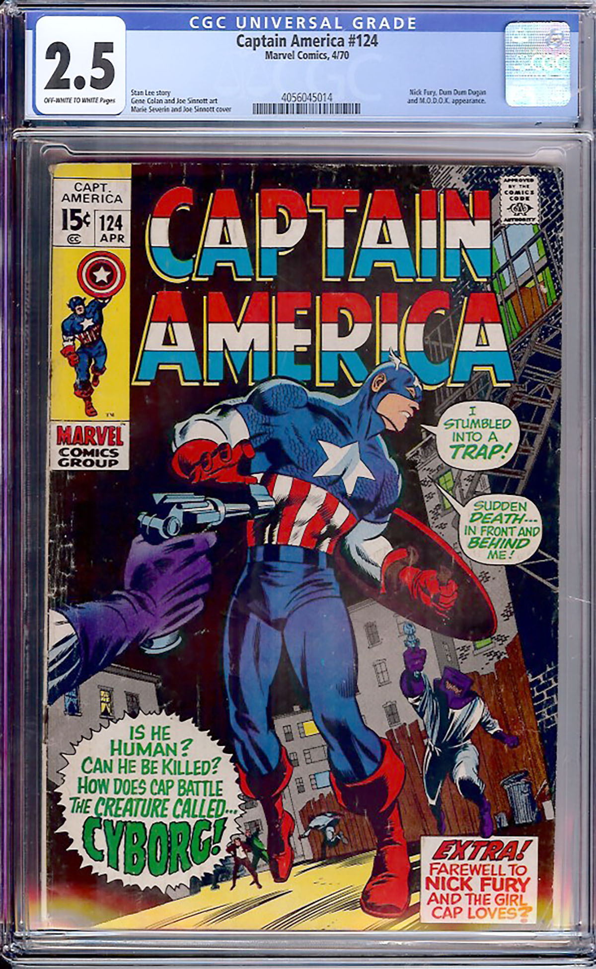 Captain America #124 CGC 2.5 ow/w