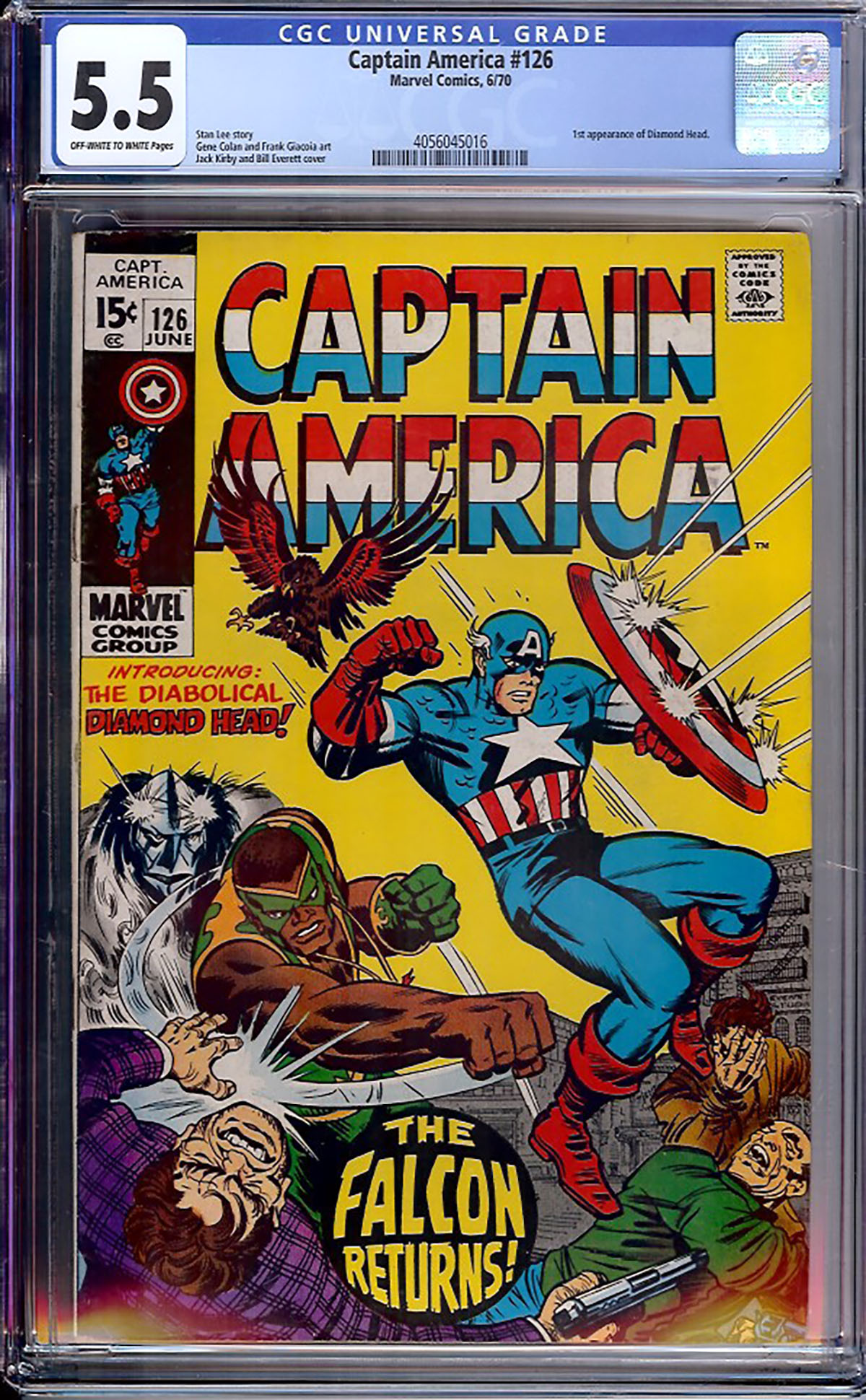 Captain America #126 CGC 5.5 ow/w