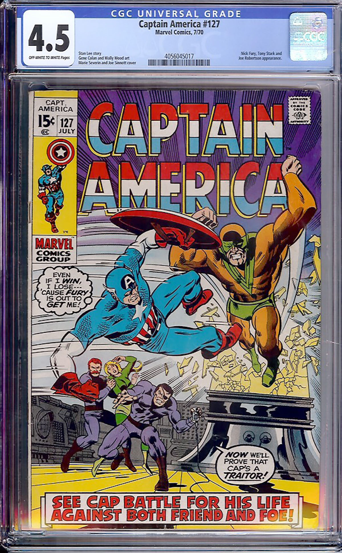 Captain America #127 CGC 4.5 ow/w