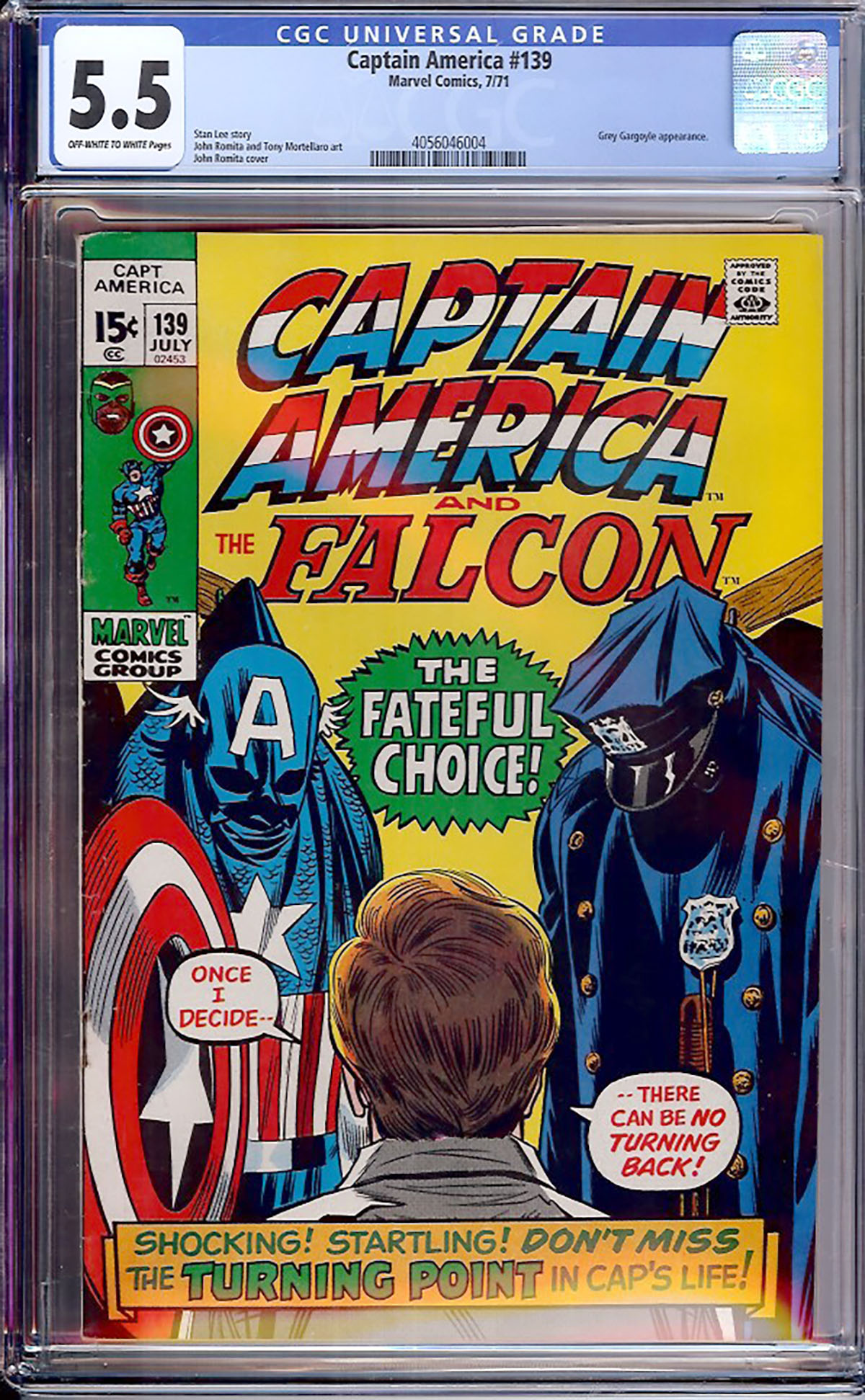 Captain America #139 CGC 5.5 ow/w