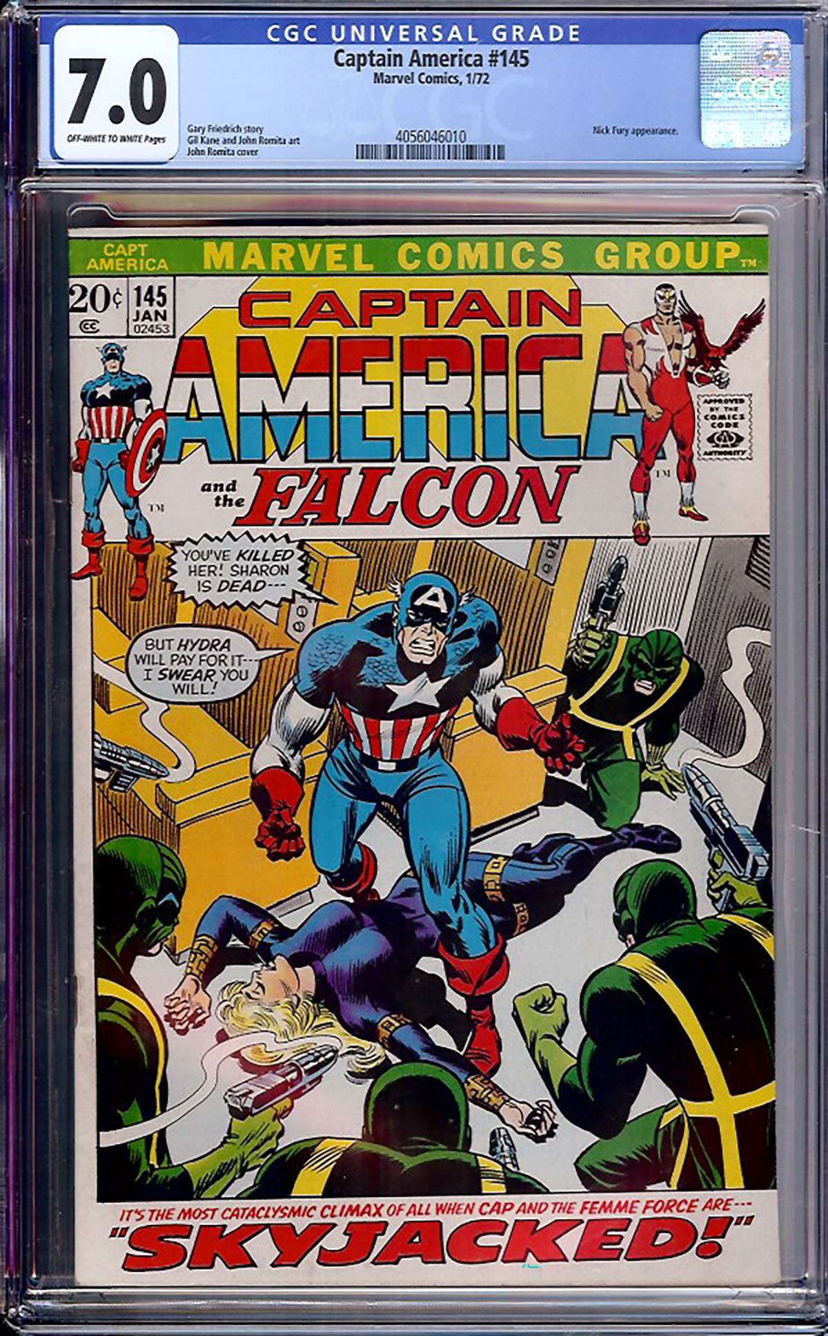 Captain America #145 CGC 7.0 ow/w