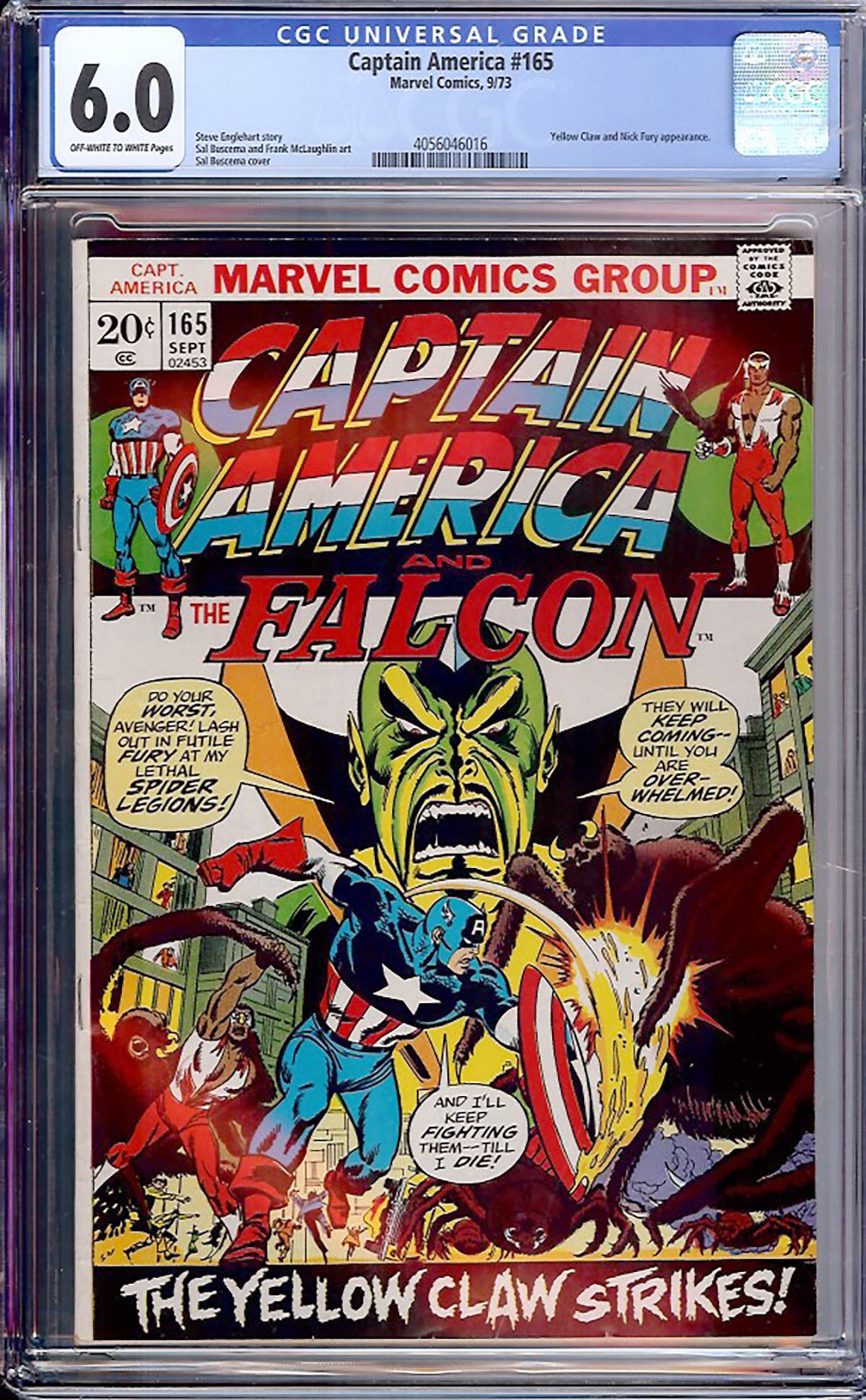 Captain America #165 CGC 6.0 ow/w