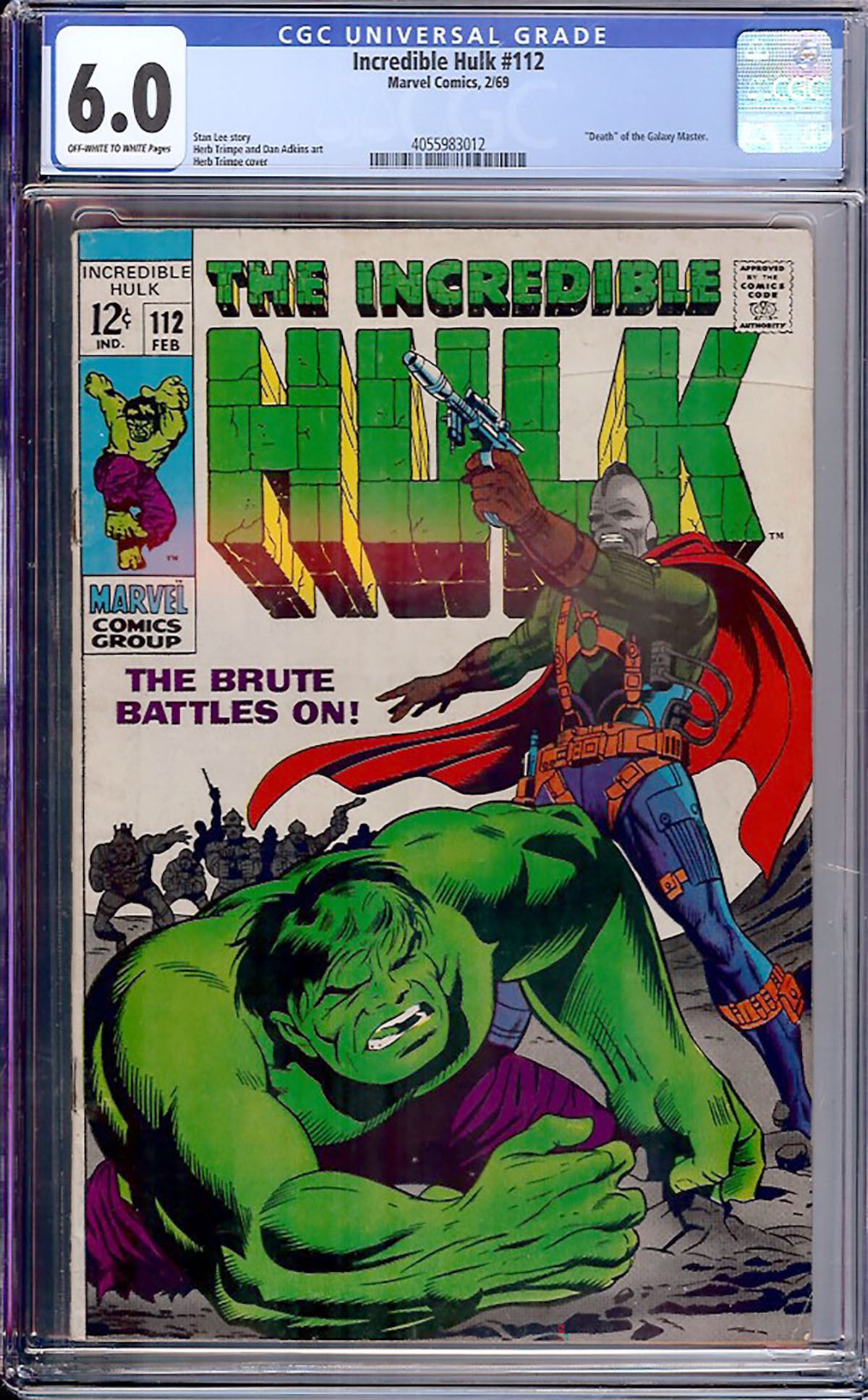 Incredible Hulk #112 CGC 6.0 ow/w