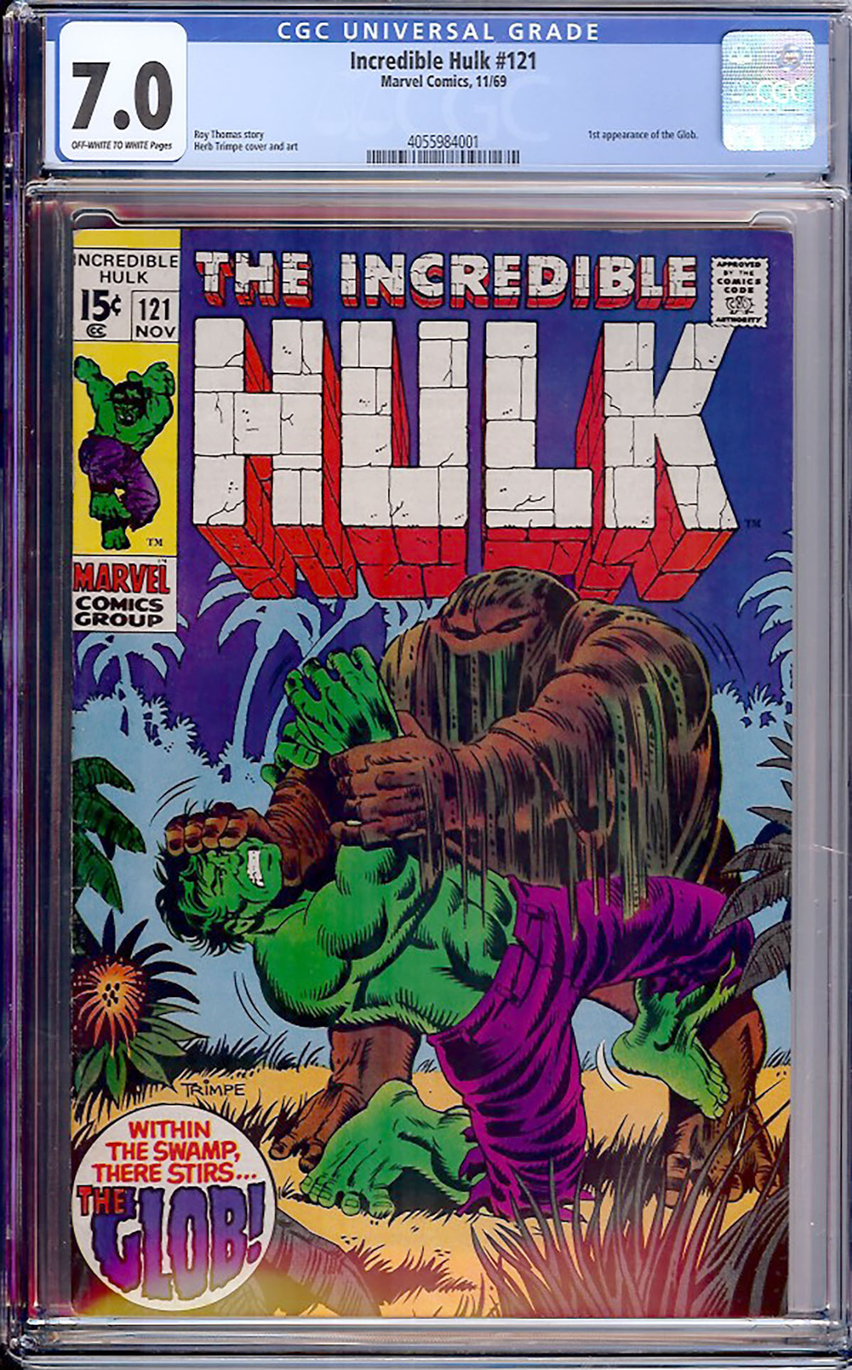 Incredible Hulk #121 CGC 7.0 ow/w
