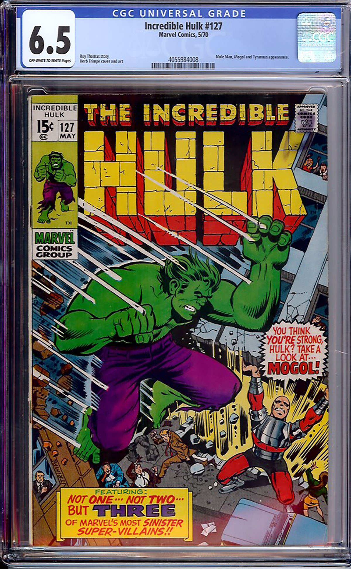 Incredible Hulk #127 CGC 6.5 ow/w
