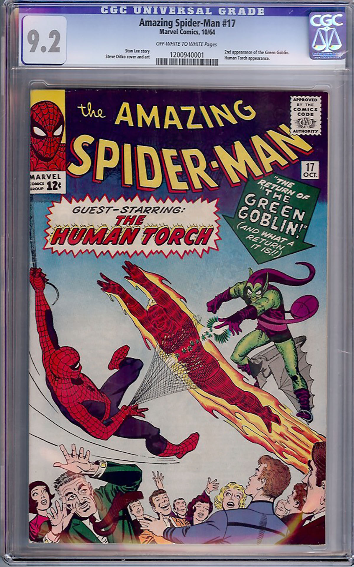 Amazing Spider-Man #17 CGC 9.2 ow/w
