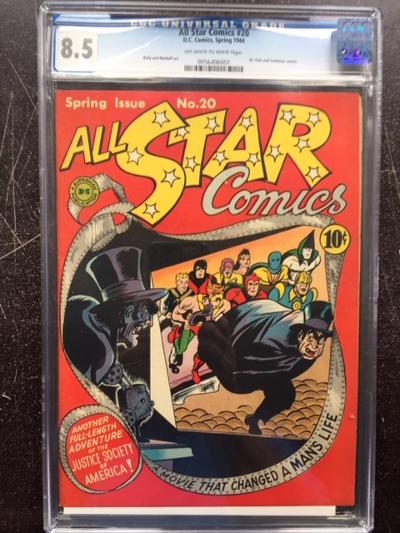 All Star Comics #20 CGC 8.5 ow/w