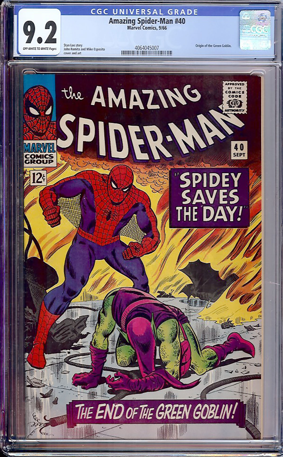 Amazing Spider-Man #40 CGC 9.2 ow/w