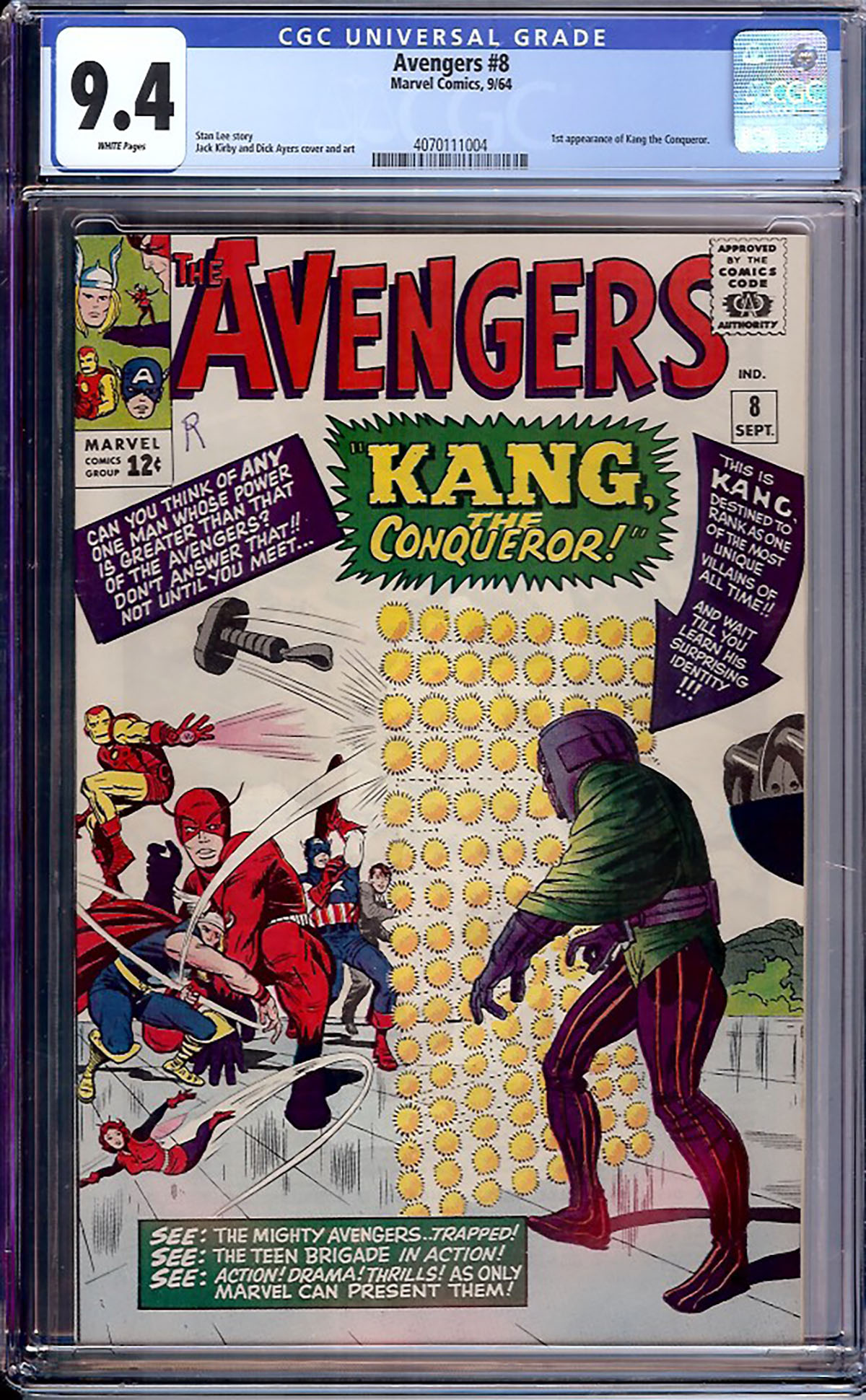 Avengers #8 CGC 9.4 w