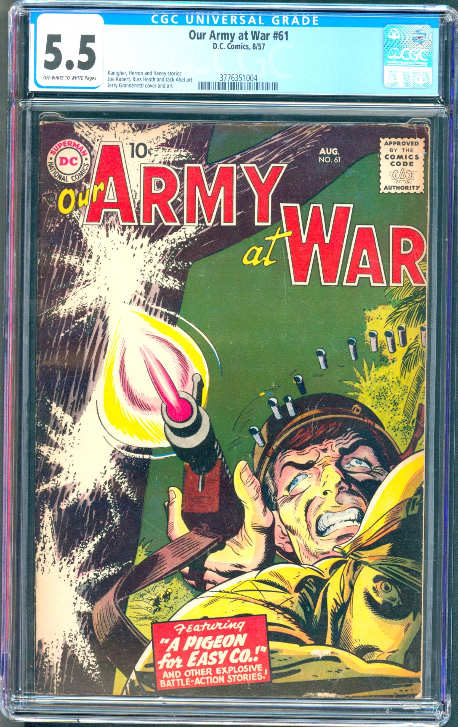 Our Army at War #61 CGC 5.5 ow/w