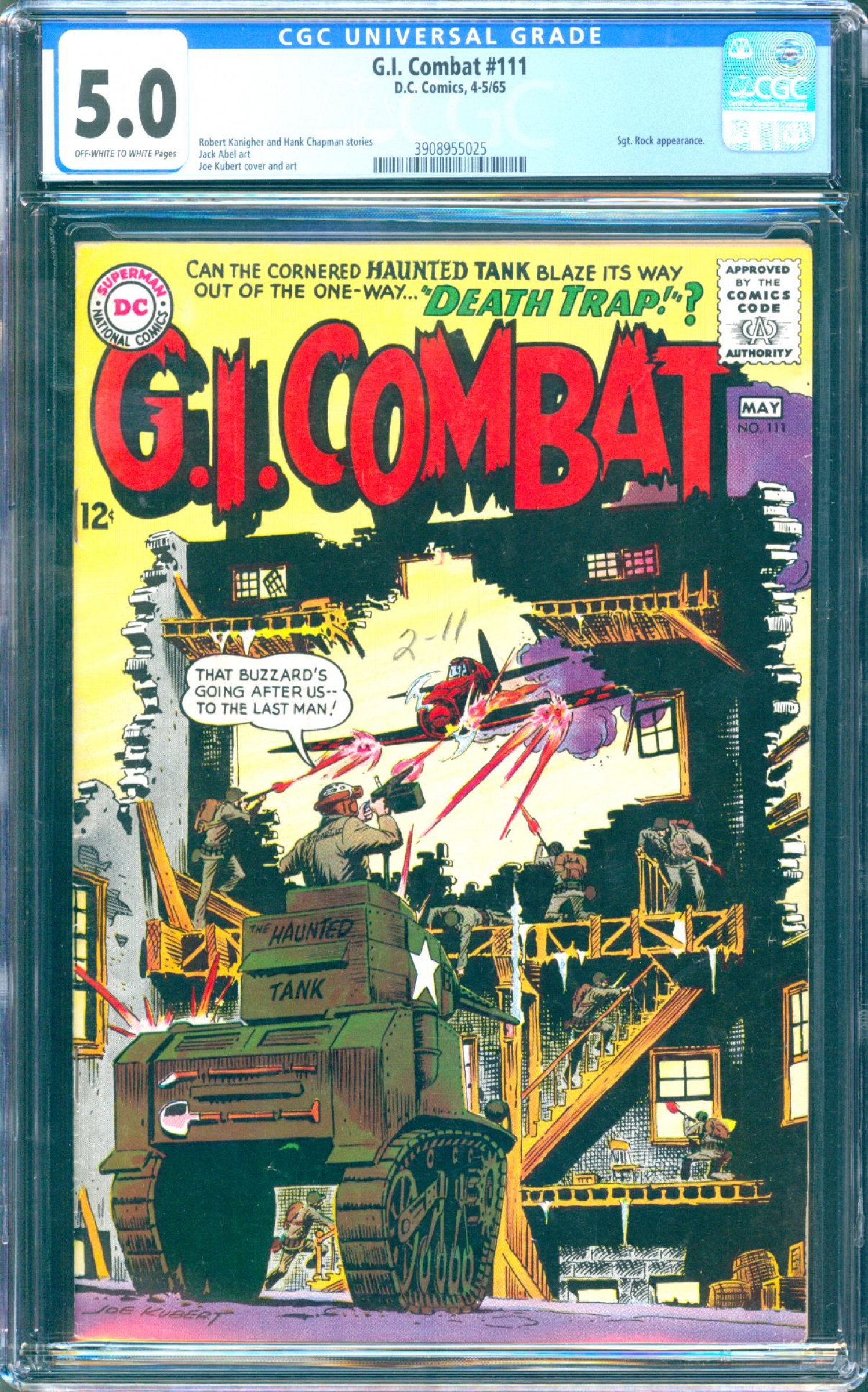 G.I. Combat #111 CGC 5.0 ow/w