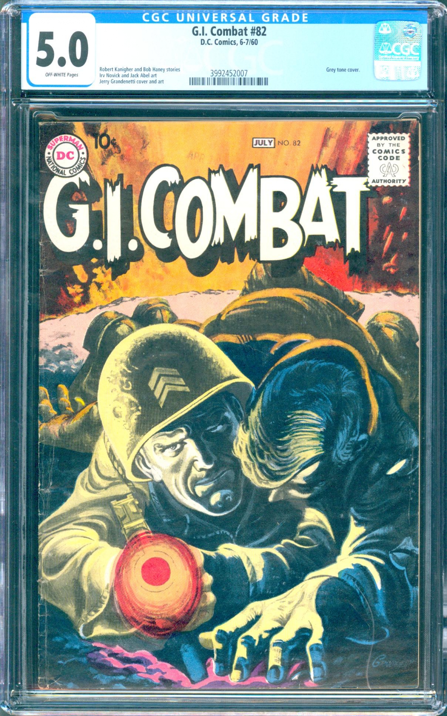 G.I. Combat #82 CGC 5.0 ow